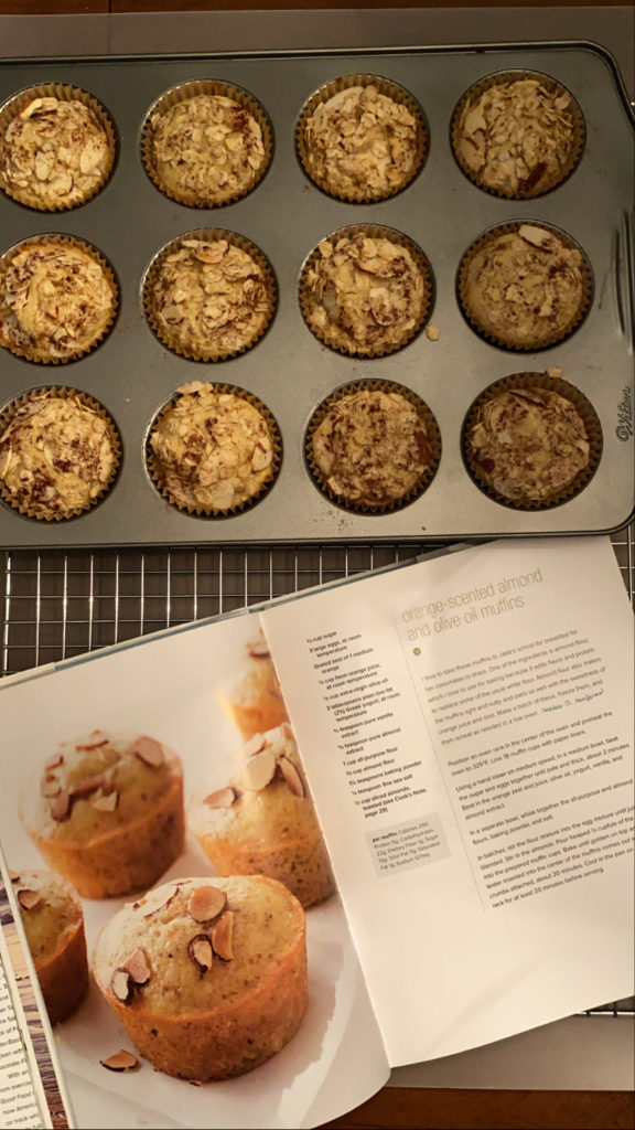 Cookbook and muffins